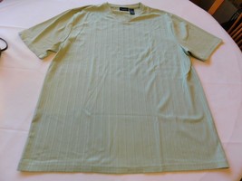 Claiborne Men&#39;s Short Sleeve Shirt Size XL xlarge Lt Green Striped GUC p... - £16.30 GBP