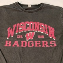 Delta Pro Weight Wisconsin Badgers Long Sleeve Men's T-Shirt Measured Size M image 3