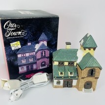 Santa&#39;s Best Our Towne The Taylor House 1992 Vintage Lighted Christmas V... - $18.37