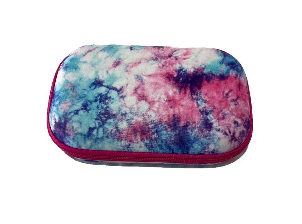 ZIPIT Fresh Colorz Zip Case Box Tie Dye Holds 50 Pencils Pens, Pink Purp... - $9.50