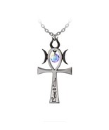 Alchemy Gothic P972 Witch Ankh (of Menouthis) Necklace Pendant Triple Mo... - $1,287.34 MXN