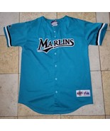 Florida Marlins Kids Teal Diamond Authentic Jersey Boys XL Youth Majestic - £34.29 GBP