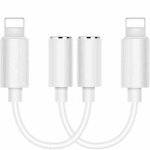 Apple MFi Certified Lightning to 3.5 mm iPhone Aux Headphone Jack Adapter 2 Pack - £21.89 GBP