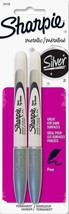 2 Metallic SHARPIE SILVER Permanent Markers Fine Point magic metal 39108... - $22.63