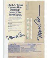 MUSE Air Business Class Travel Documents Ticket Jacket &amp; Easy Ticket 1985 - £21.83 GBP