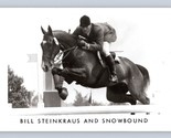 1980s Souvenir Photograph Bill Steinkraus and Horse Snowbound 5 1/2&#39; x 3... - $2.92