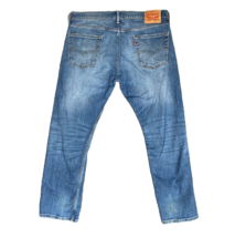 Levis 513 Jeans Mens 34 Straight Casual Red Tab Faded Stretch Denim Pant 34x30 - £19.48 GBP