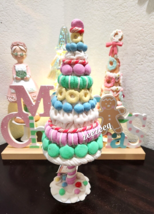 Cupcakes and Cashmere Gingerbread Macaroon Candy Pastel Christmas Tree 13&quot; - £30.57 GBP