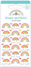 Doodlebug Sprinkles Adhesive Enamel Shapes-Over The Rainbow - £10.46 GBP