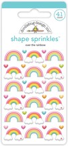 Doodlebug Sprinkles Adhesive Enamel Shapes-Over The Rainbow - $13.30