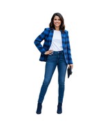 Merona Blue Plaid Flannel Tailored Fit  Blazer - $19.80