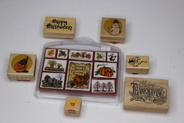 PSX Designs Stampin Craft Halloween Thanksgiving Lot of 9 Rubber Stamps Canada - £14.54 GBP