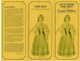 Luisa Miller Live from the Met Program 1979 Renata Scotto Placido Domingo  - £14.02 GBP
