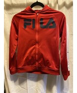 Fila Sport Boys Jacket Size Medium Activewear Full Zip Red With White St... - €11,37 EUR