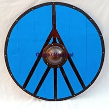 Medieval Viking Shield 30&quot; Wooden Old shield Battle Ready decor shield - £210.10 GBP