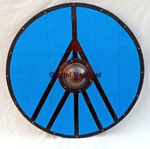 Medieval Viking Shield 30&quot; Wooden Old shield Battle Ready decor shield - £206.11 GBP