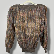 Vintage 80s Hewlets Knitting Mills England Textured Multicolor Wool Mohair b1016 - £32.56 GBP