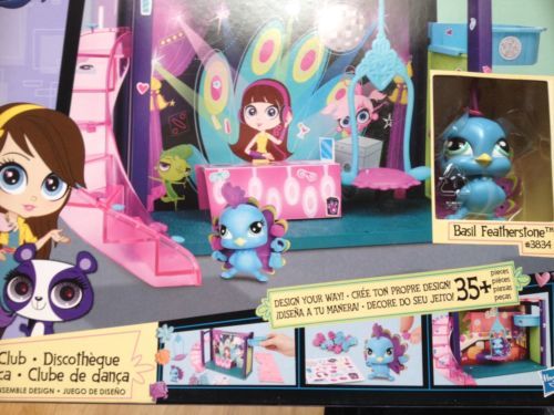 NEW! LITTLEST PET SHOP SCENE -  Dance Club - BASIL FEATHERSTONE PEACOCK  #3834 - $22.33