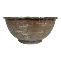 Vintage Egyptian Copper decor Bowl Round Handcrafted 6” Egypt - £15.24 GBP