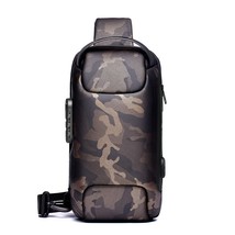 Carbon Fiber Streamline Anti-Theft Sling Bag Shoulder Bag Waterproof USB Man Cro - £36.35 GBP