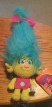 2017 Dreamworks Trolls Plush Stuffed Toy Big Hair Toy Factory Blue - £11.96 GBP