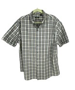 Van Heusen Classic Fit Short-Sleeve Button-Down Plaid Shirt Sz. XL - $278.12 MXN
