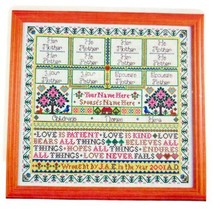 Design Works Crafts Cross Stitch Family Tree Sampler Kit 9923 Love is Patient - £13.84 GBP