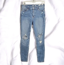 Old Navy Rockstar Jeans Womans 6 Blue Super Skinny Denim Distressed High... - £6.80 GBP