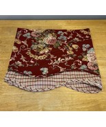 American Living by Ralph Lauren Red Floral &amp; Plaid Cotton Valances 78”X1... - $49.49