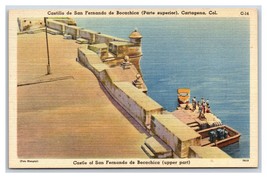 Castillo de San Luis de Bocachica Cartagena Colombia UNP LInen Postcard H21 - £7.98 GBP