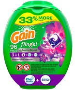 Gain Flings! Liquid Laundry Detergent Pacs, Moonlight Breeze, Febreze, 96 Count - £25.81 GBP