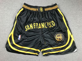 Golden State Warriors Black City Edition Classic Mesh Pockets Shorts - $31.20