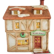 Snow Village Town Hall Porcelain Christmas Village VTG 1998 In Original Box - £14.43 GBP