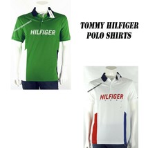 TOMMY HILFIGER SPORT NEW MEN&#39;S 1/4 BUTTON THFLEX DRY POLO SHIRT QUICK DR... - £25.44 GBP