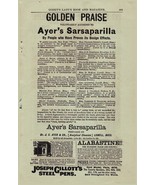 Antique Advertisement Ayer&#39;s Sarsaparilla Godey&#39;s Lady&#39;s Book 1880 - £17.39 GBP