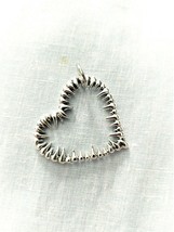 Vampire Heart Teeth Inside Heart Silver Alloy Pendant Adj String Necklace - £6.38 GBP