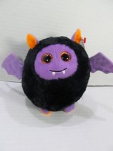 Ty Beanie Ballz BATTY Halloween Black Purple Bat Ball 5&quot; Rare - $12.00