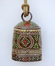 Vintage Swiss Cow Bell Metal Decorative Emboss Hand Painted Farm Animal BELL506 - £58.38 GBP