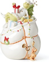 Lenox Grinch Cookie Jar Figurine Max Dr. Seuss Who Stole Christmas 7.5&quot; NEW - $160.00