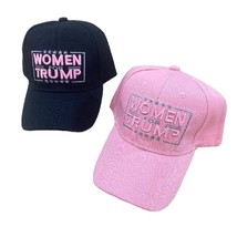 &quot;Women for Trump&quot; 3D Puff Embroidered Hat Baseball Cap Black or Pink New! - £9.39 GBP