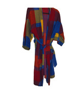 Vintage Montgomery Ward Mens Multicolor Plaid Colorblock Robe - $69.29