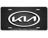 Kia New Logo Inspired Art White on Grill FLAT Aluminum Novelty License T... - £14.25 GBP