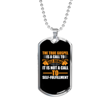 True Gospel Self Denial Christian Necklace Stainless Steel or 18k Gold Dog Tag  - £38.25 GBP+