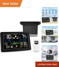 Advanced LCD Weather Station &amp; Rain Gauge - Customizable Alerts for Gard... - $127.66