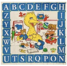 Vinyl ABCs Big Bird Sesame Street Play Mess Mat Art by Tom Brannon 45” S... - $14.24