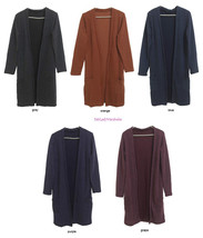 Japan Open Front Pocket Extra Long Knit Cardigan! FREE US SHIPPING - $11.25