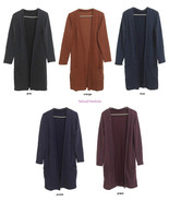 Japan Open Front Pocket Extra Long Knit Cardigan! FREE US SHIPPING - £8.85 GBP