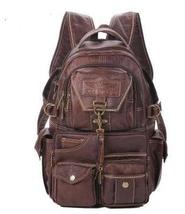 Vintage Shoulder Women&#39;s Backpack Students Travel Computer Leather Bag - £56.69 GBP