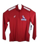 Highland Rams Coaching Track Sports Jacket Mens Size L Large Red Asics 1... - $29.67