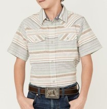 NWD Cody James Boys&#39; Faithful Striped Short Sleeve Western Shirt Multi Size M - £11.07 GBP